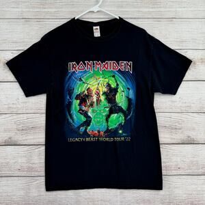Iron Maiden Legacy of the Beast World Tour 2022 T-Shirt Mens Medium Black